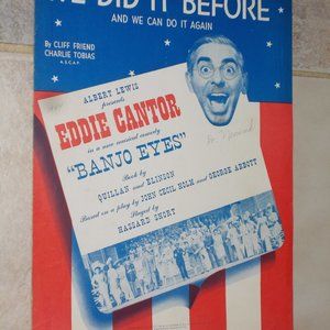 Vintage collectable "We Did It Before and We Can Do It Again" sheet music, 5 pp